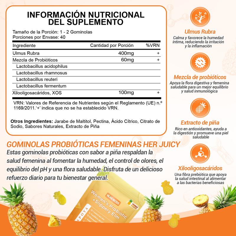 Zenaviva™ Gomitas Probióticas para la Mujer + Olmo Resbaladizo