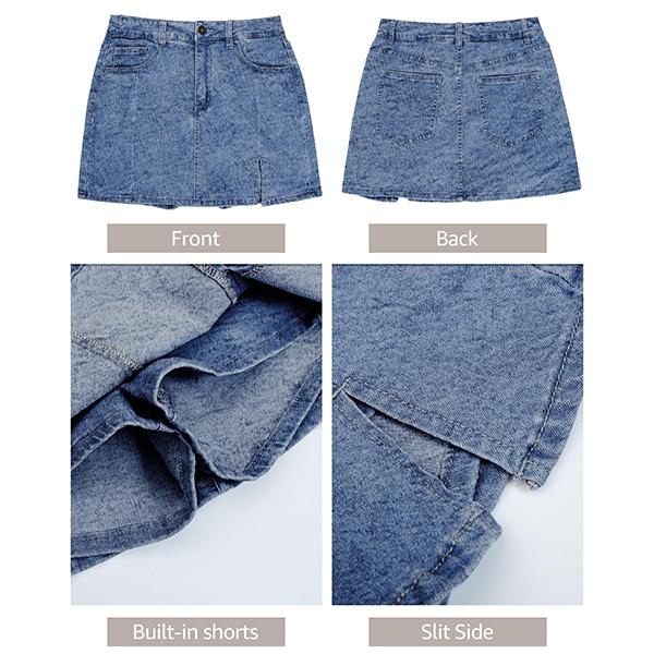 Zenaviva™ High Waisted Denim Skorts