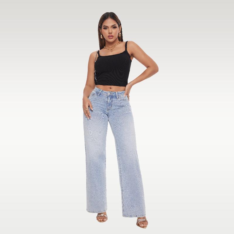 Zenaviva™ Stretchy Wide-Leg Jeans