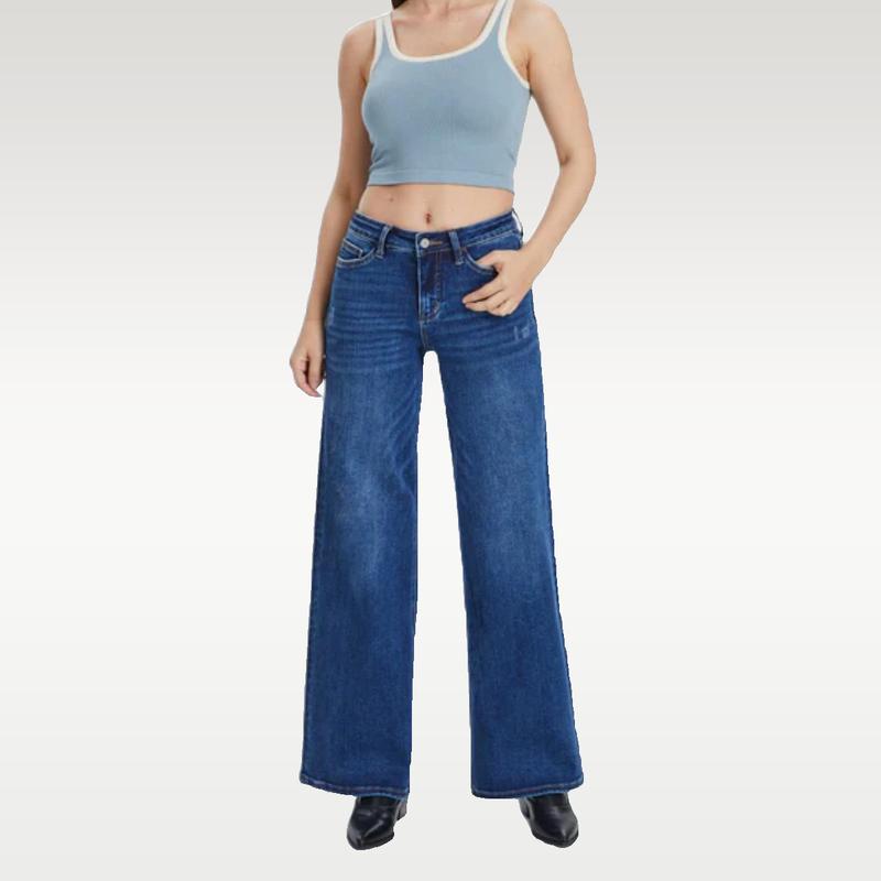 Zenaviva™ Stretchy Wide-Leg Jeans