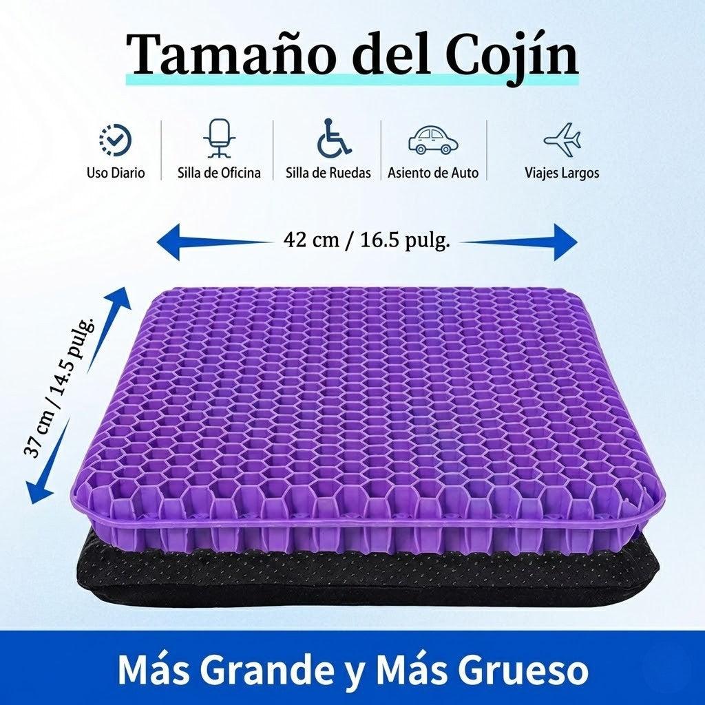 Zenaviva™ Cojín de Asiento de Gel Doble Capa