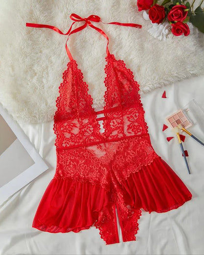 Zenaviva™ Women's Sexy Solid Color Lace Pajamas