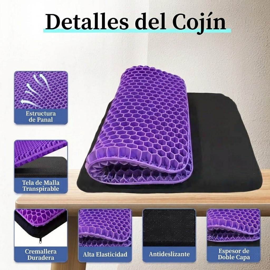 Zenaviva™ Cojín de Asiento de Gel Doble Capa