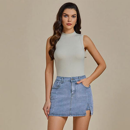 Zenaviva™ High Waisted Denim Skorts