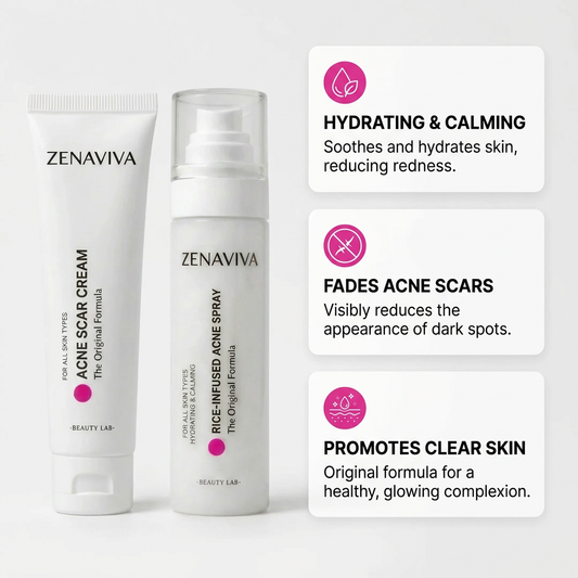 Zenaviva™ Rice-Infused Acne Spray + Scar Cream