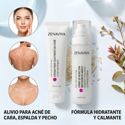 Zenaviva™ Rice-Infused Acne Spray + Scar Cream SP