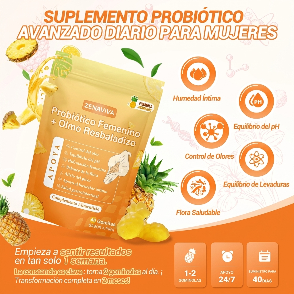 Zenaviva™ Women's Probiotic + Slippery Elm Gummies