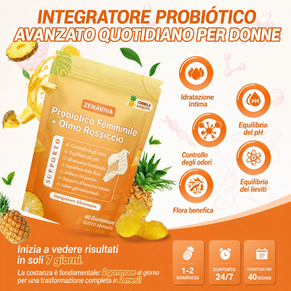Zenaviva™ Gomitas Probióticas para la Mujer + Olmo Resbaladizo