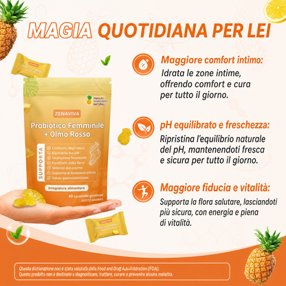 Zenaviva™ Gomitas Probióticas para la Mujer + Olmo Resbaladizo