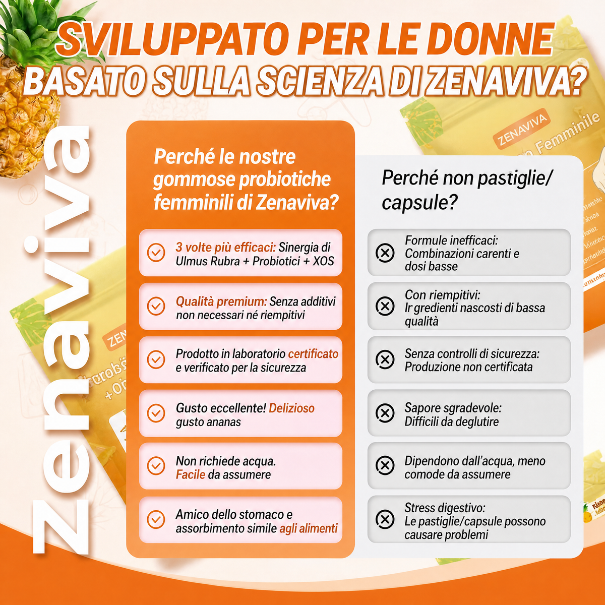 Zenaviva™ Gomitas Probióticas para la Mujer + Olmo Resbaladizo
