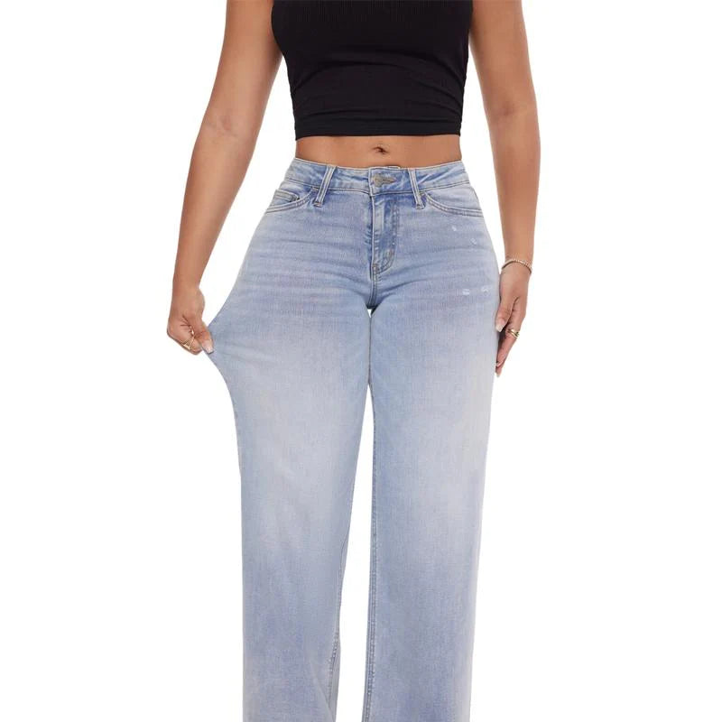 Zenaviva™ Stretchy Wide-Leg Jeans