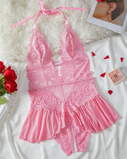 Zenaviva™ Women's Sexy Solid Color Lace Pajamas